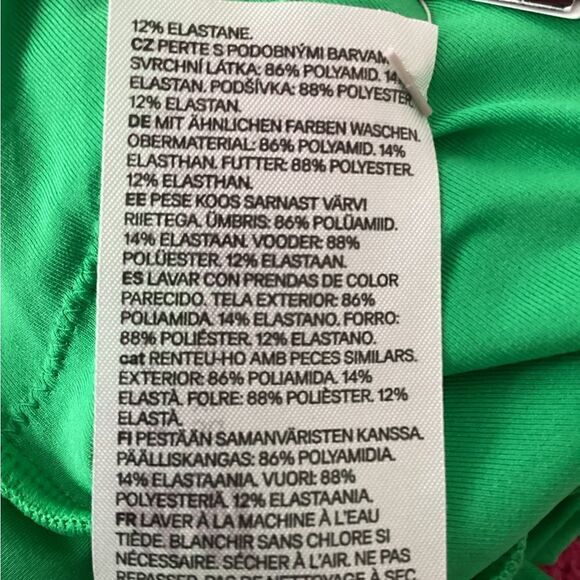 NWT H&M XL green high cut swimsuit - Picture 7 of 11